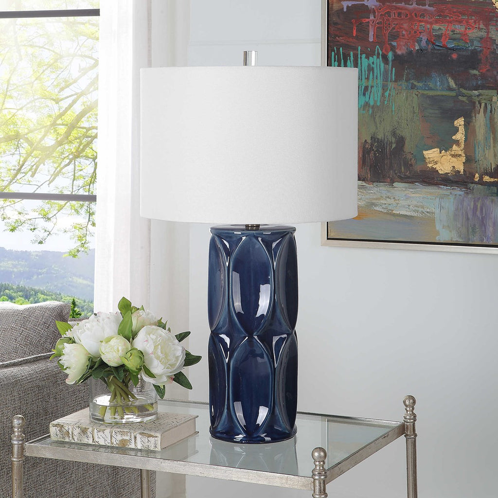 Sinclair Blue Table Lamp - Bombay Mercantile