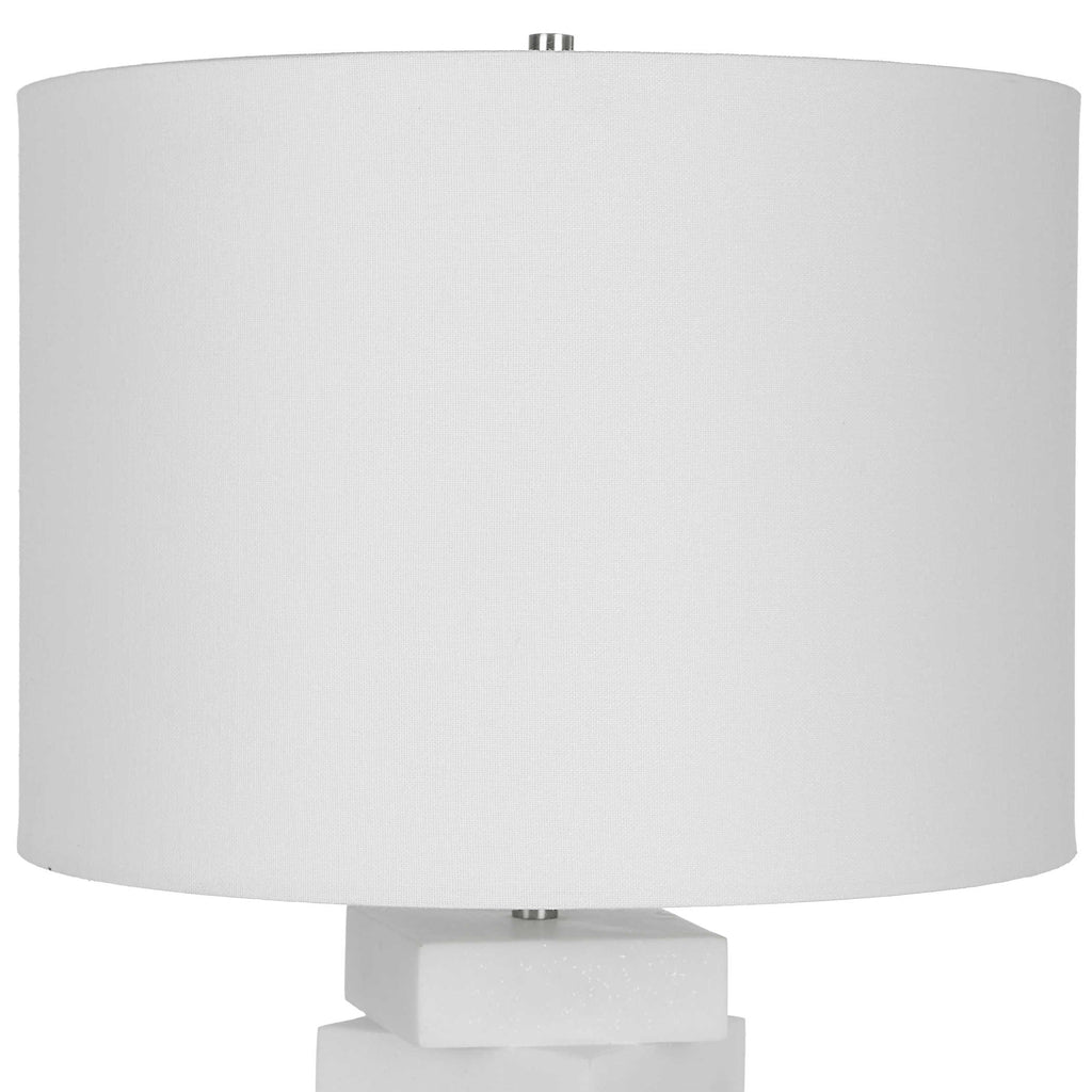 Ascent White Geometric Table Lamp - Bombay Mercantile