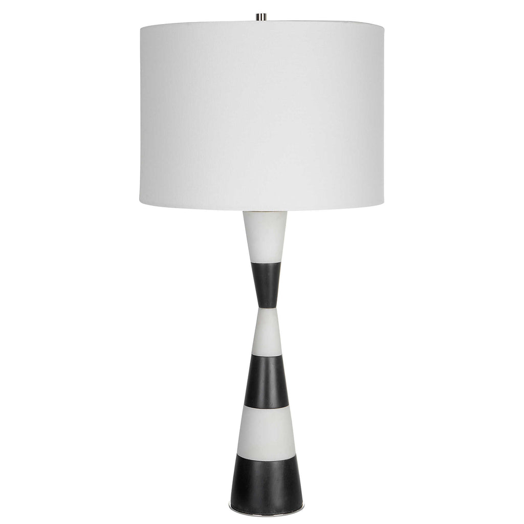 Bandeau Banded Stone Table Lamp - Bombay Mercantile