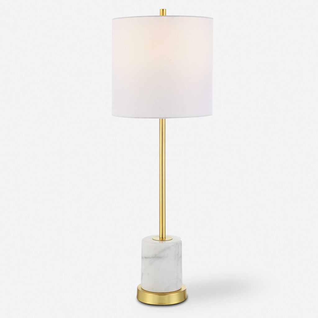 Turret Gold Buffet Lamp - Bombay Mercantile