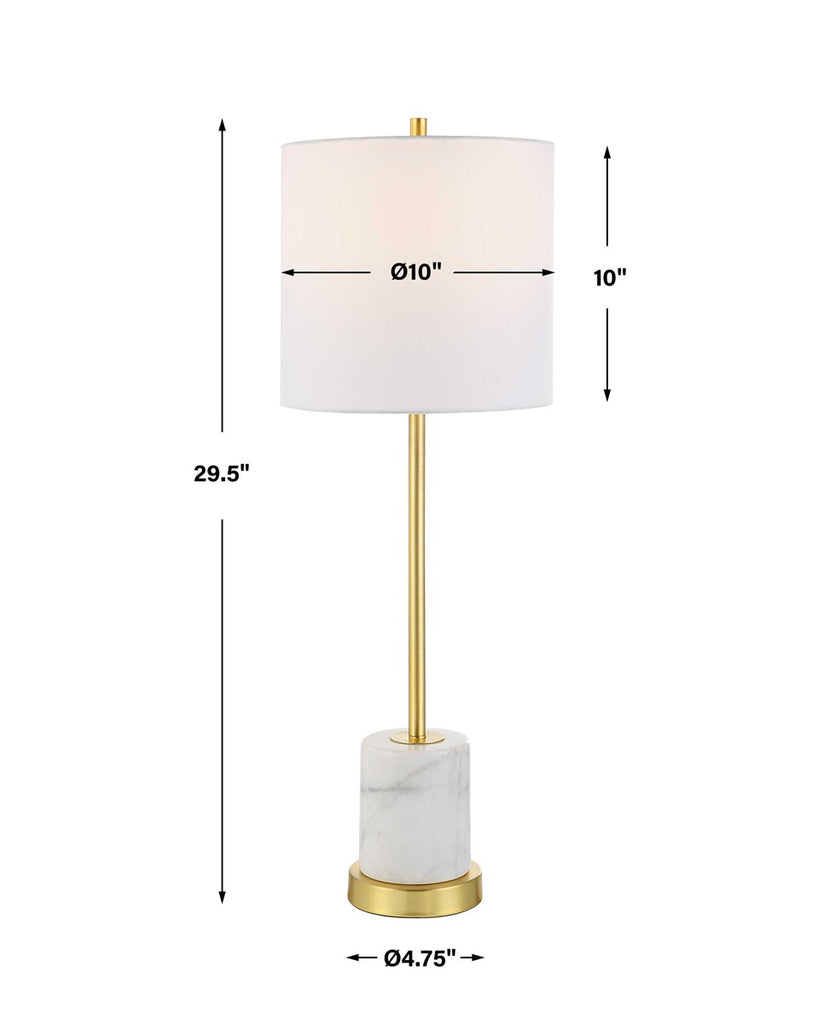 Turret Gold Buffet Lamp - Bombay Mercantile