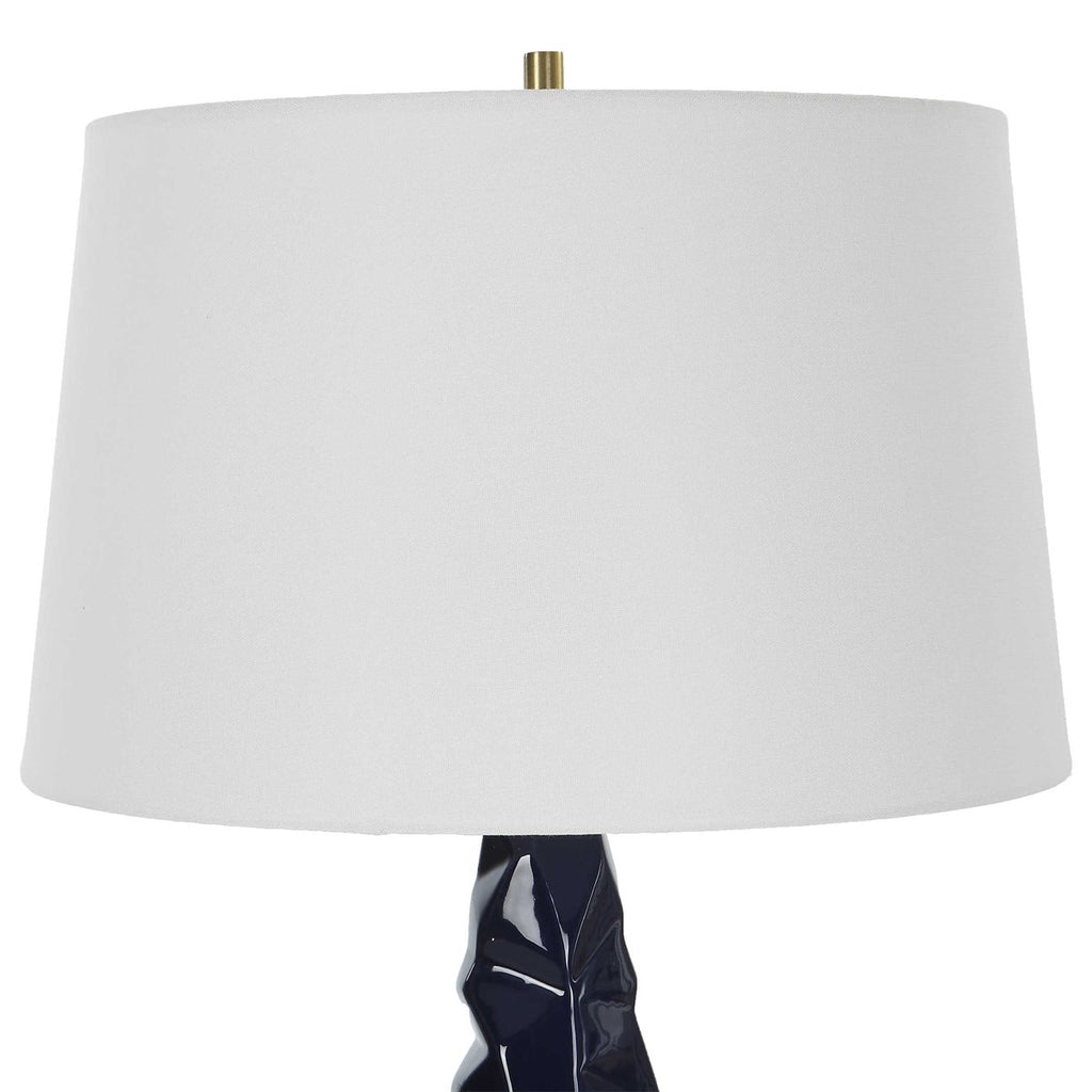 Kavos Geometric Blue Table Lamp - Bombay Mercantile