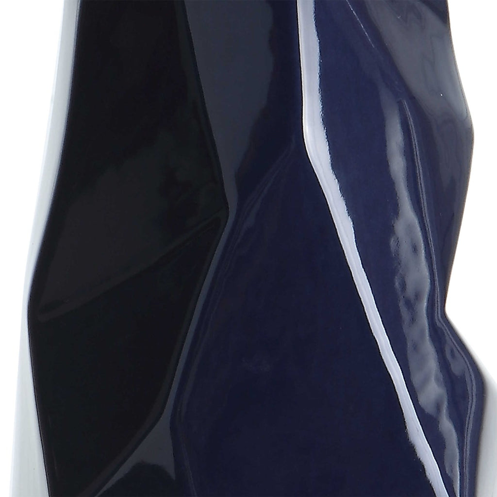 Kavos Geometric Blue Table Lamp - Bombay Mercantile