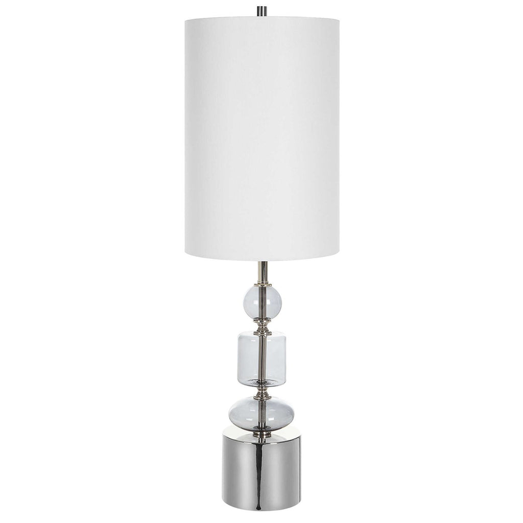 Stratus Gray Glass Buffet Lamp - Bombay Mercantile