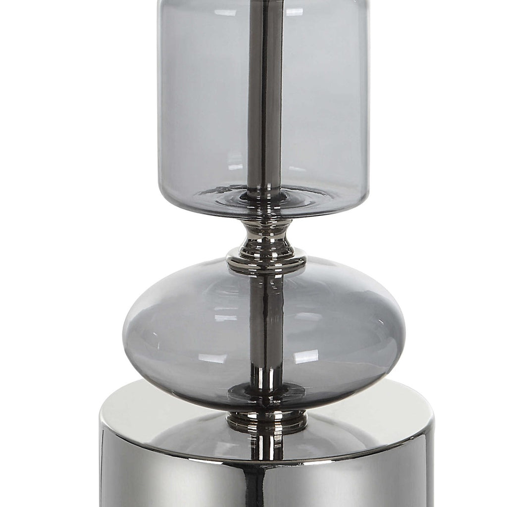 Stratus Gray Glass Buffet Lamp - Bombay Mercantile