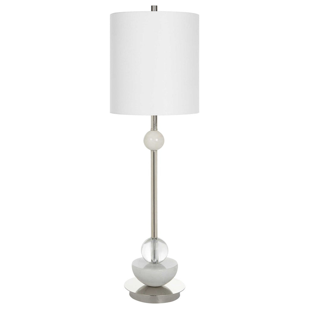 Exposition Nickel Buffet Lamp - Bombay Mercantile