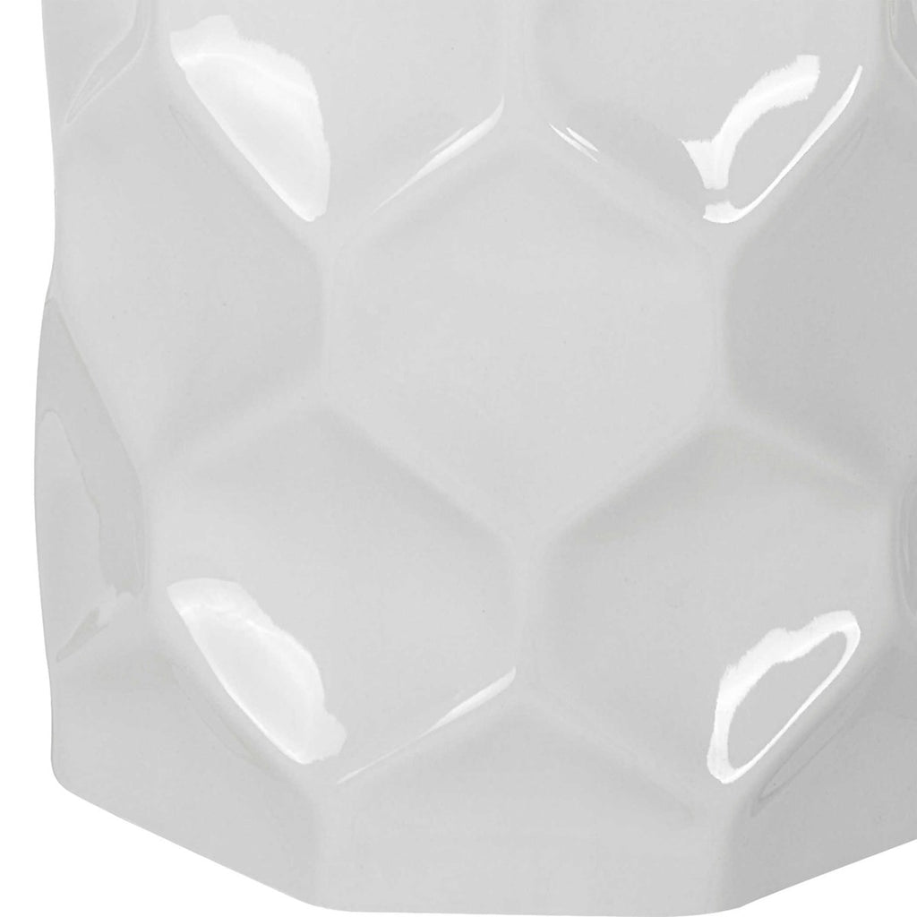 Honeycomb White Table Lamp - Bombay Mercantile