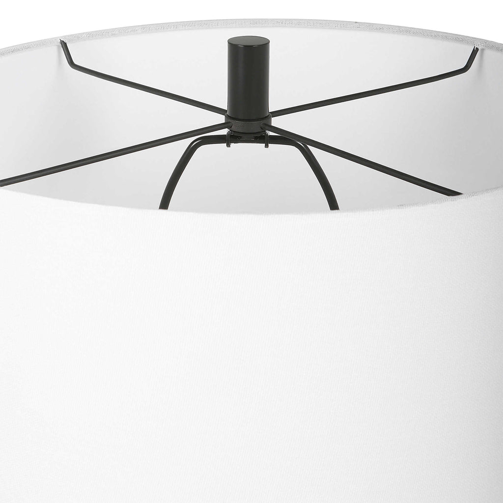 Collar Gloss White Table Lamp - Bombay Mercantile