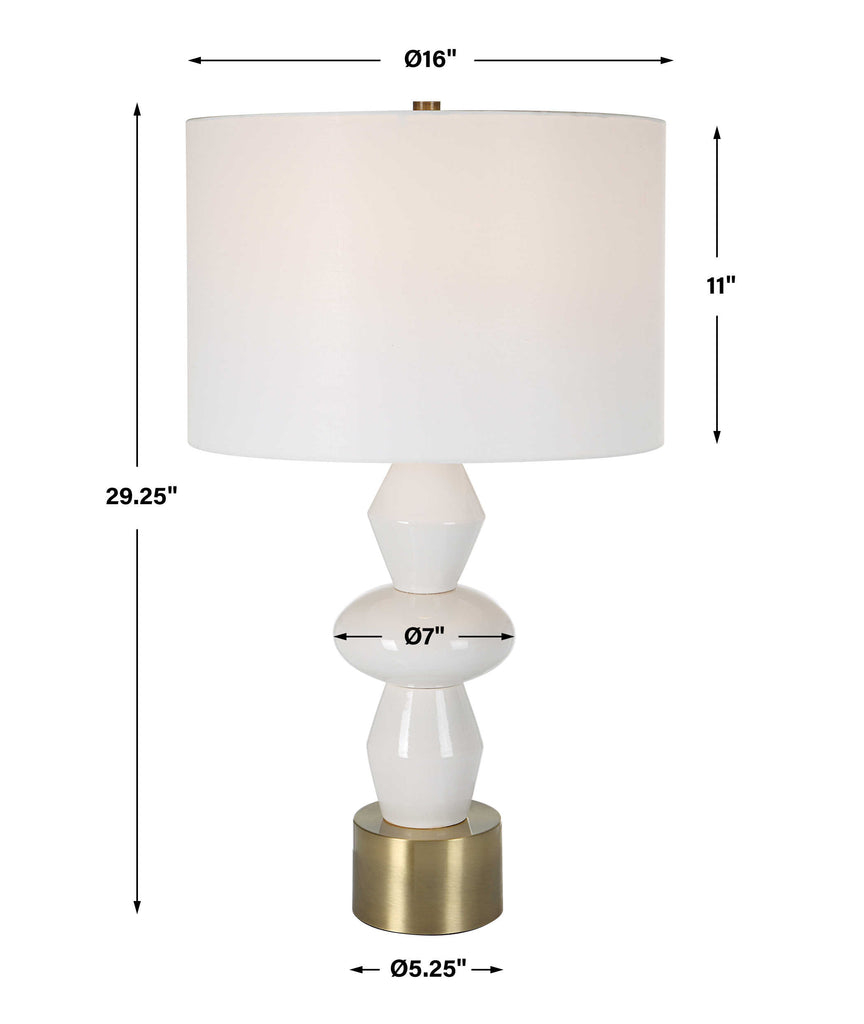 Architect White Table Lamp - Bombay Mercantile
