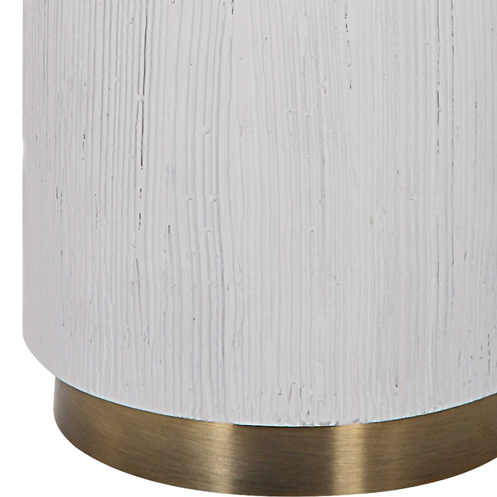 Ruse Whitewashed Table Lamp - Bombay Mercantile