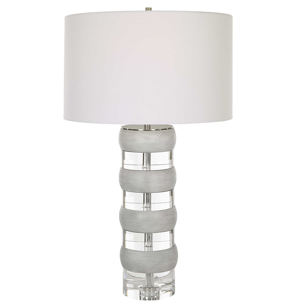 Band Together Crystal & Wood Table Lamp - Bombay Mercantile
