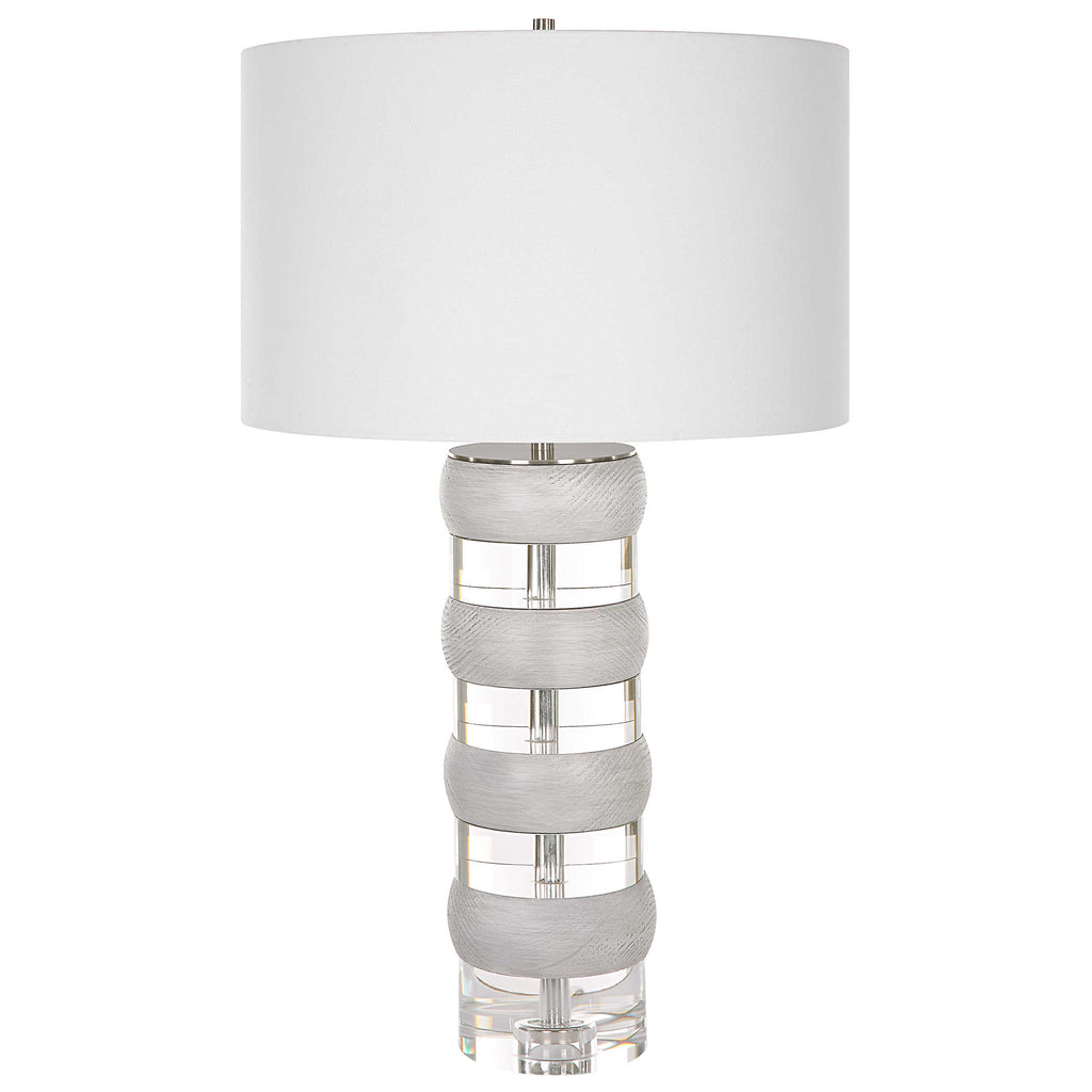 Band Together Crystal & Wood Table Lamp - Bombay Mercantile
