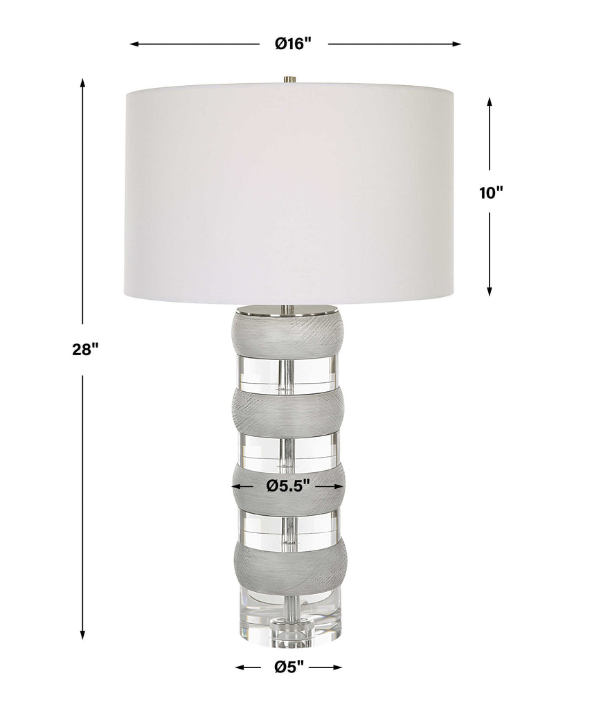 Band Together Crystal & Wood Table Lamp - Bombay Mercantile