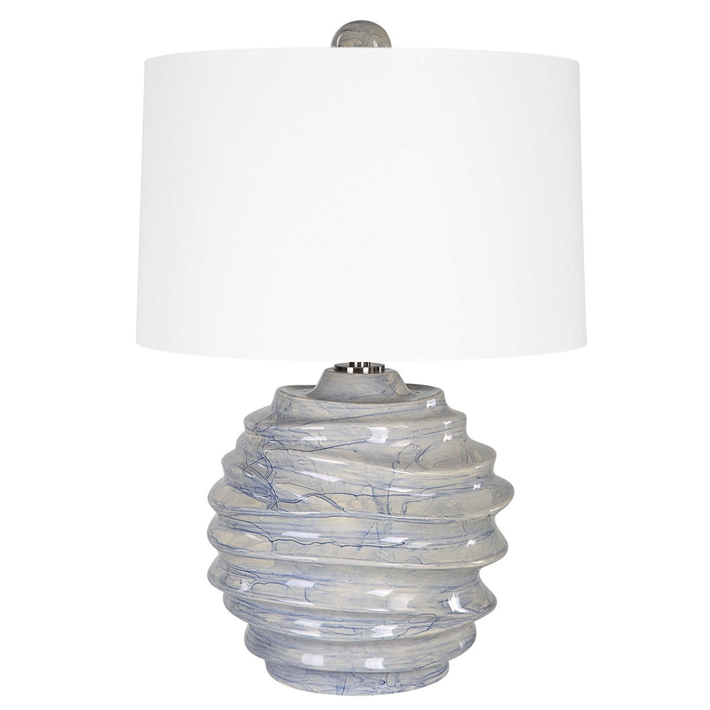 Waves Blue & White Accent Lamp - Bombay Mercantile