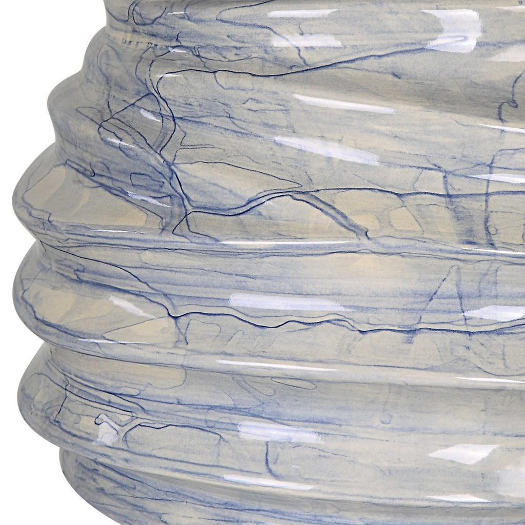Waves Blue & White Accent Lamp - Bombay Mercantile