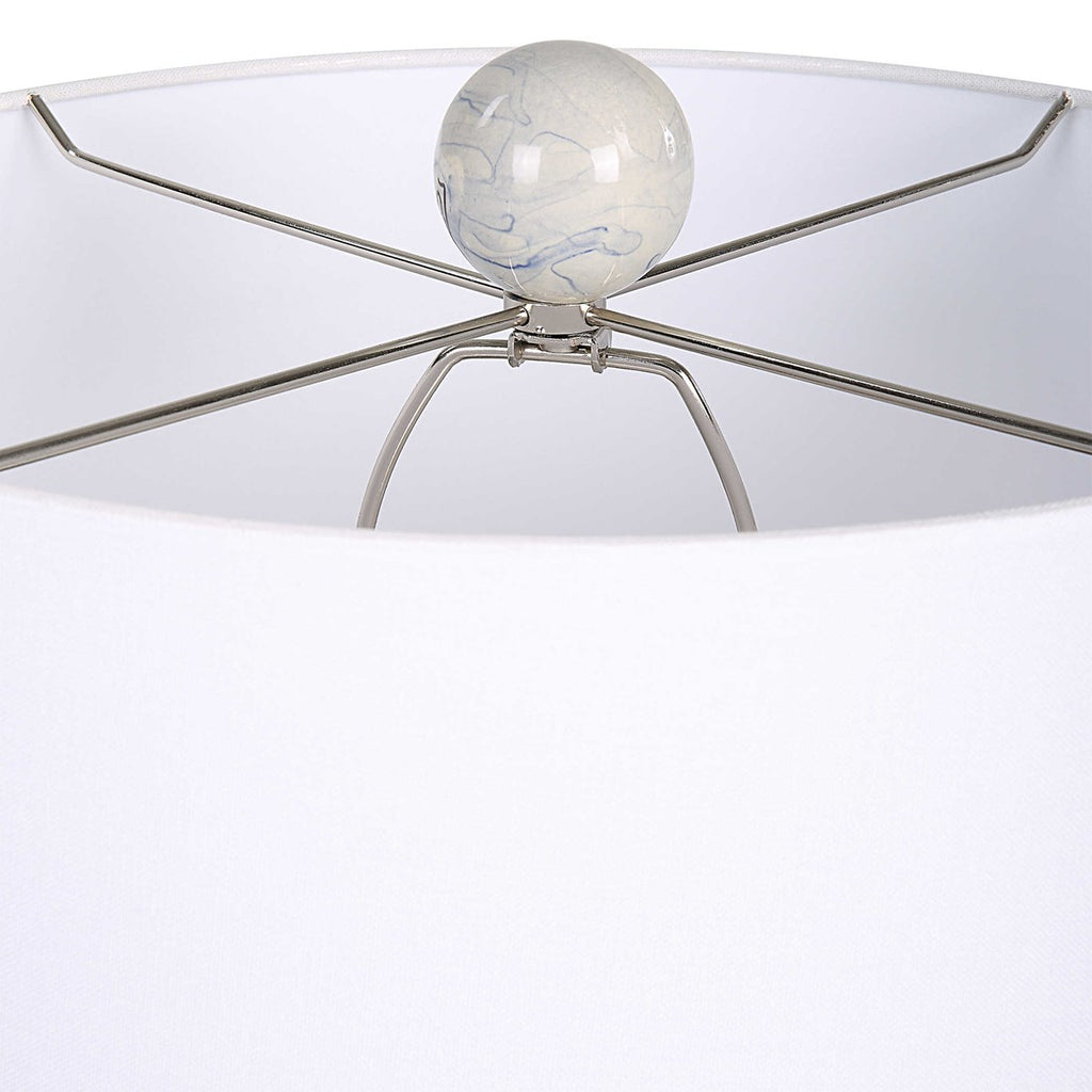 Waves Blue & White Accent Lamp - Bombay Mercantile