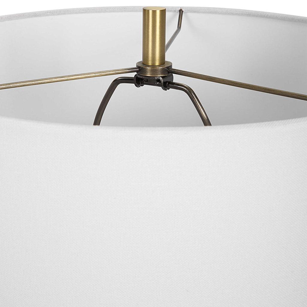 Coil Sculpted Blue Table Lamp - Bombay Mercantile
