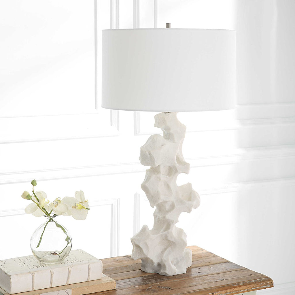 Remnant White Marble Table Lamp - Bombay Mercantile
