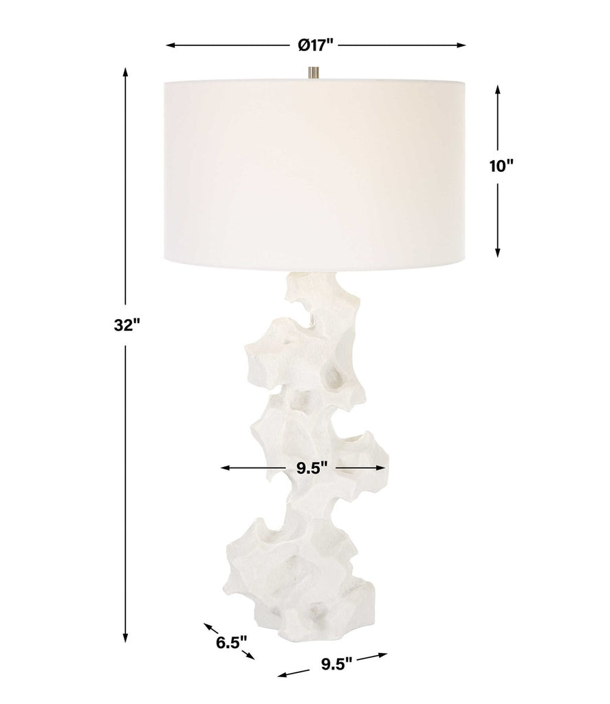 Remnant White Marble Table Lamp - Bombay Mercantile