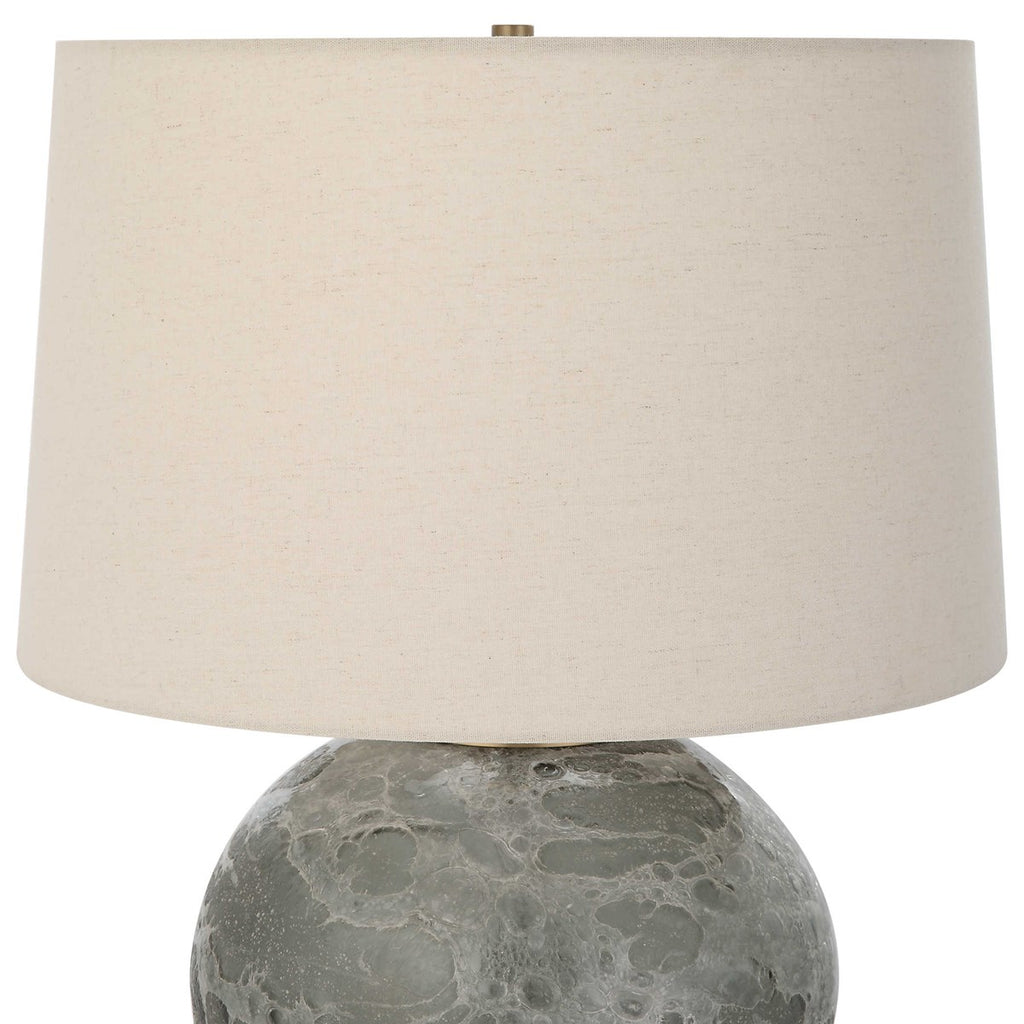 Lunia Gray Glass Table Lamp - Bombay Mercantile