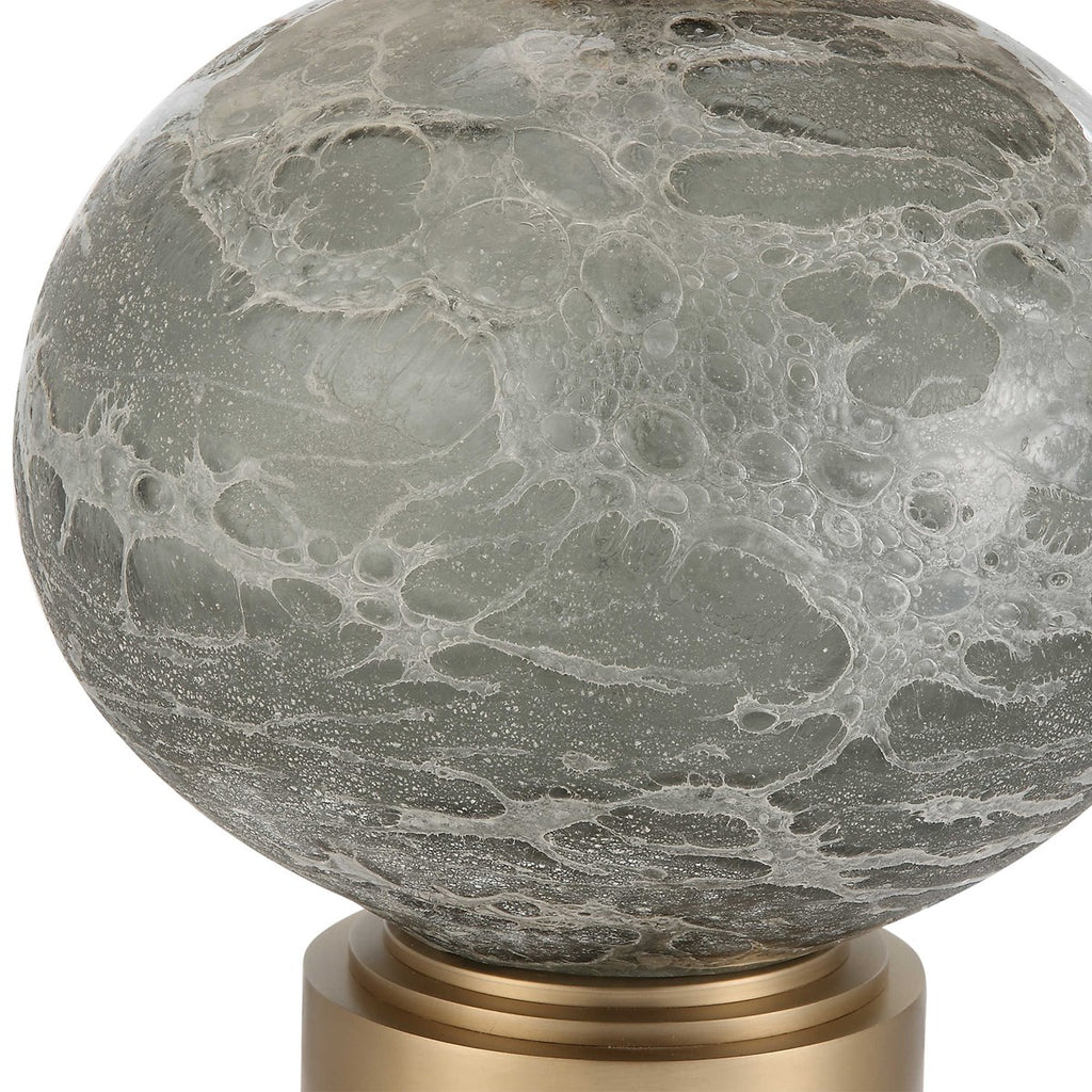 Lunia Gray Glass Table Lamp - Bombay Mercantile