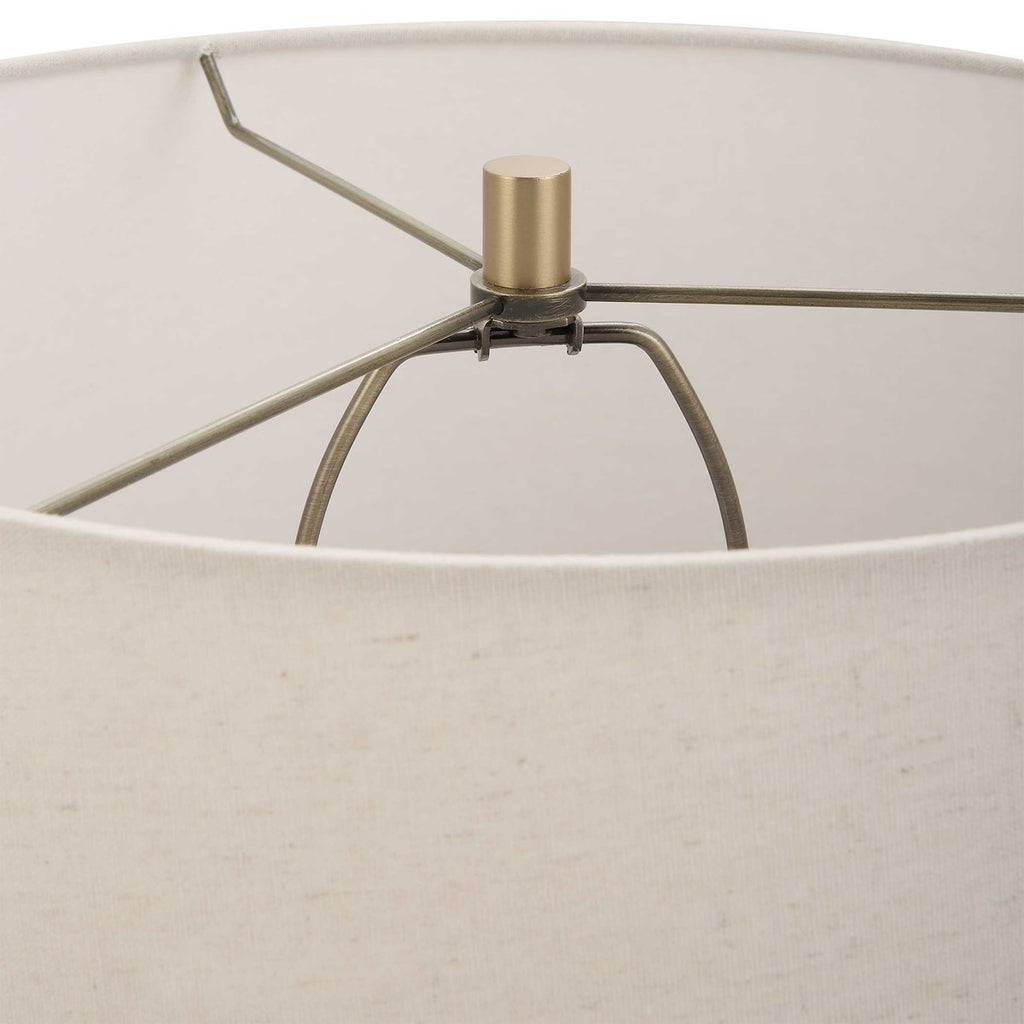 Lunia Gray Glass Table Lamp - Bombay Mercantile