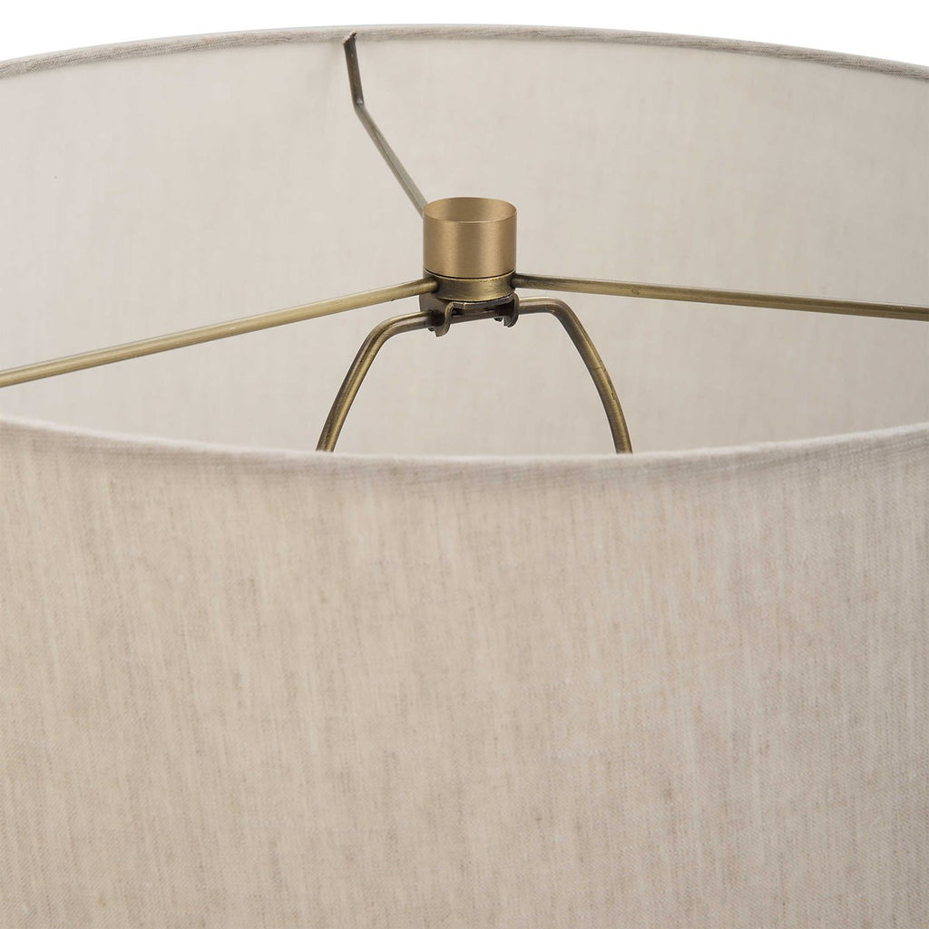 Gravitas Elegant Brass & Stone Lamp - Bombay Mercantile
