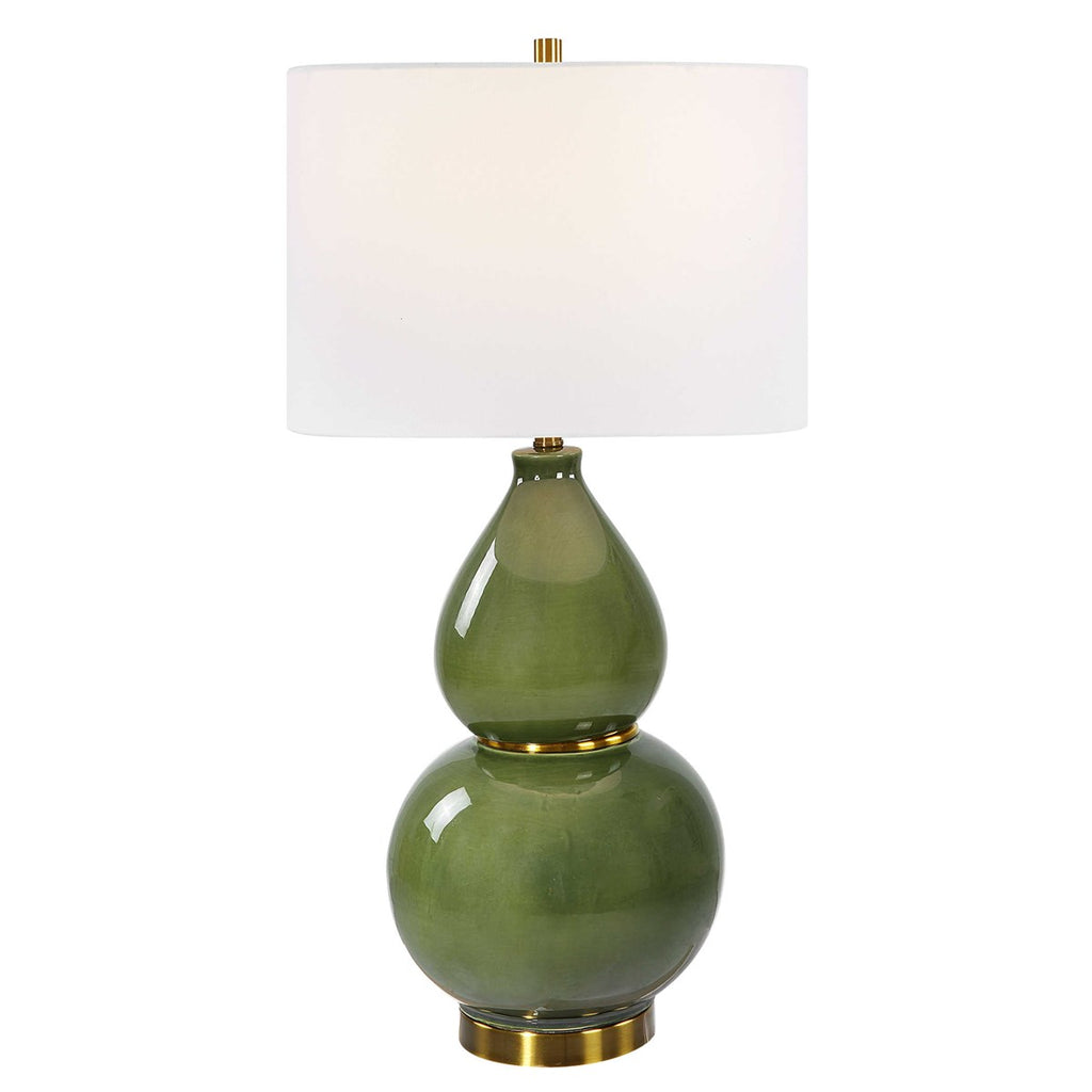 Gourd Green Table Lamp - Bombay Mercantile