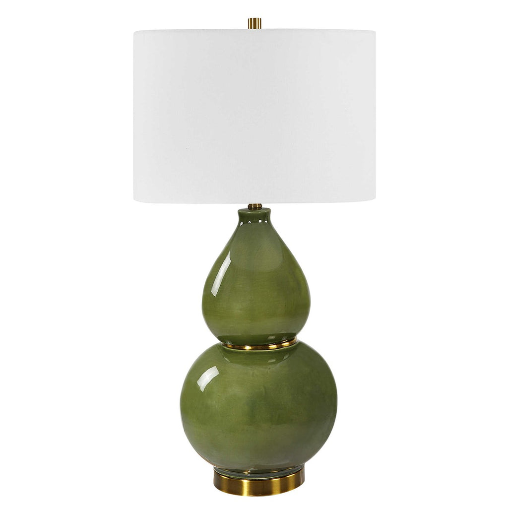 Gourd Green Table Lamp - Bombay Mercantile