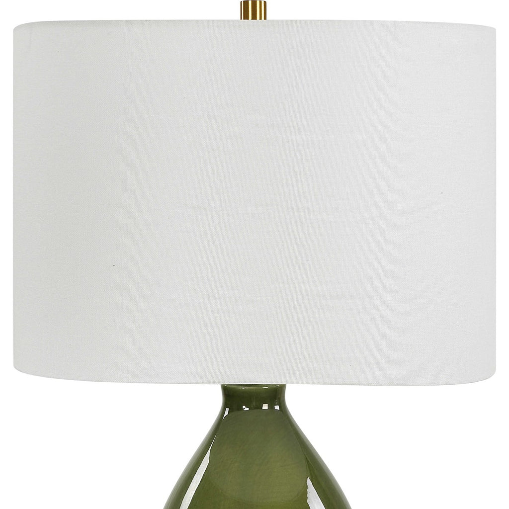 Gourd Green Table Lamp - Bombay Mercantile