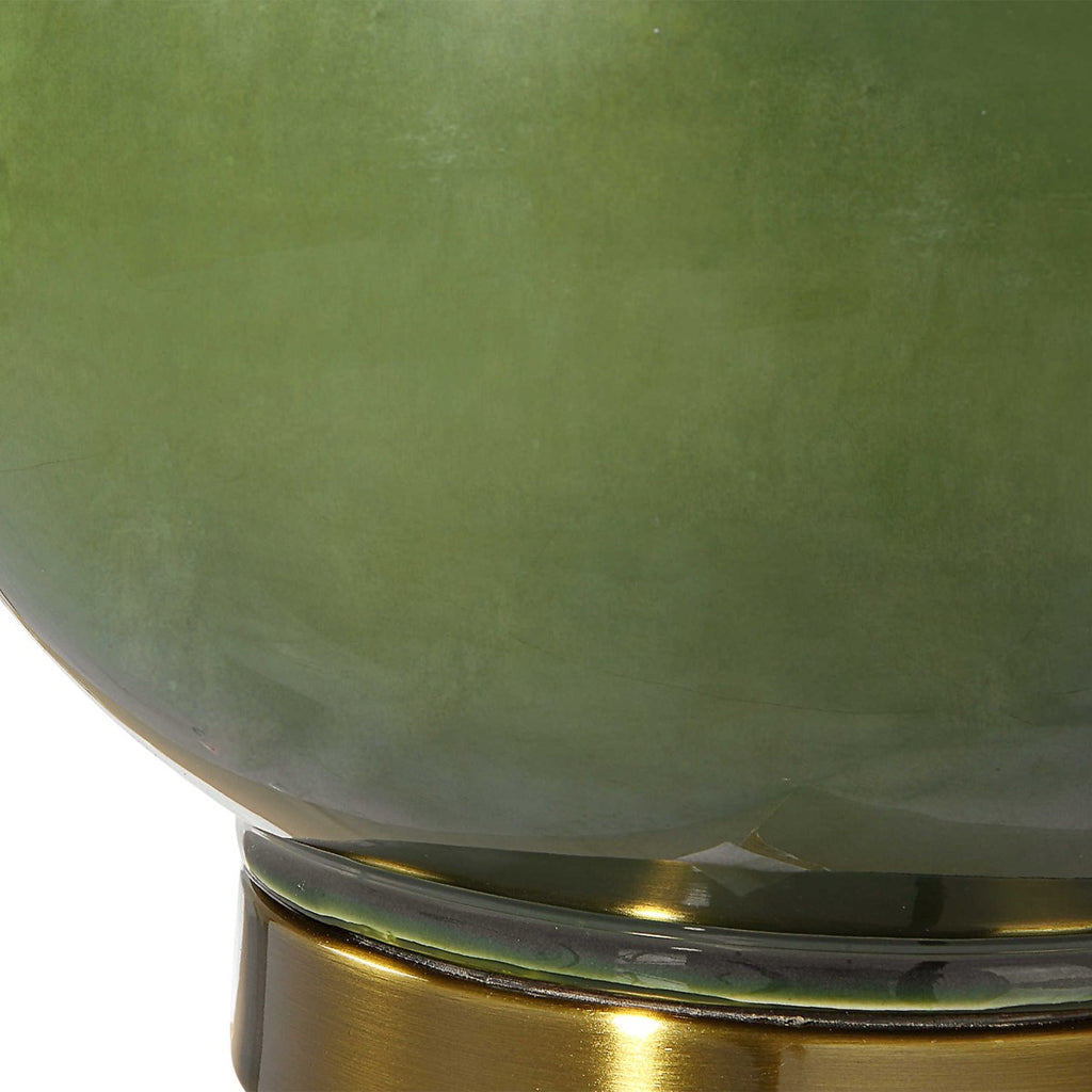 Gourd Green Table Lamp - Bombay Mercantile