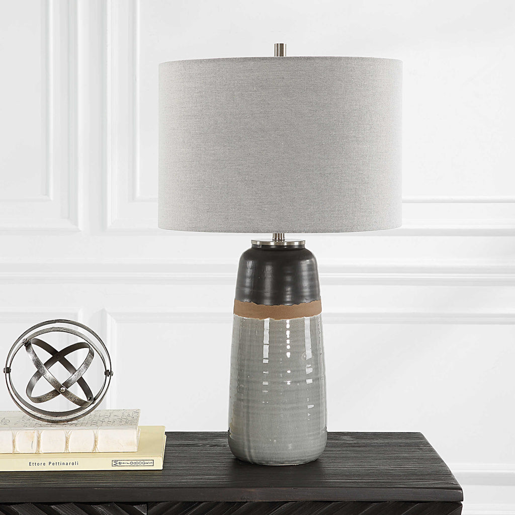 Coen Gray Table Lamp - Bombay Mercantile