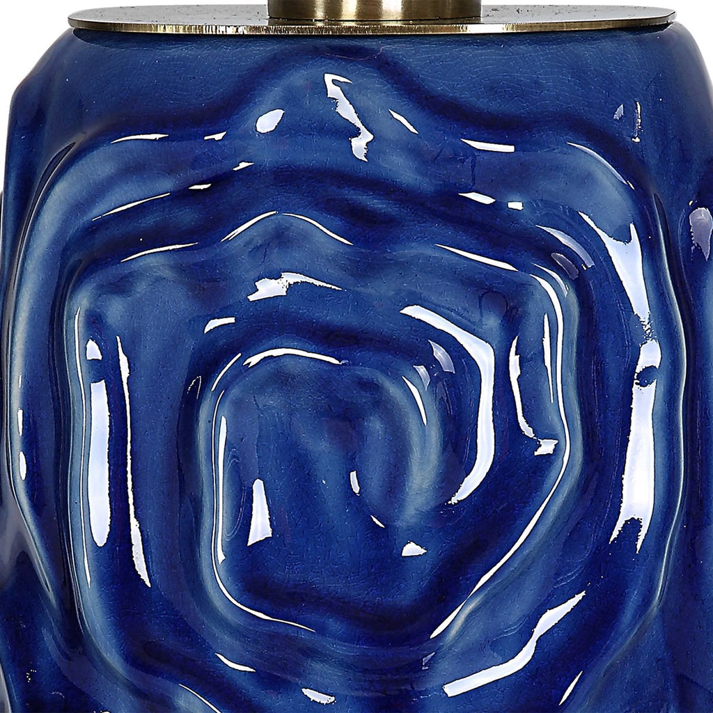Zade Blue Table Lamp - Bombay Mercantile