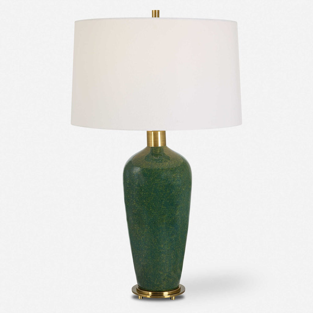 Verdell Green Table Lamp - Bombay Mercantile