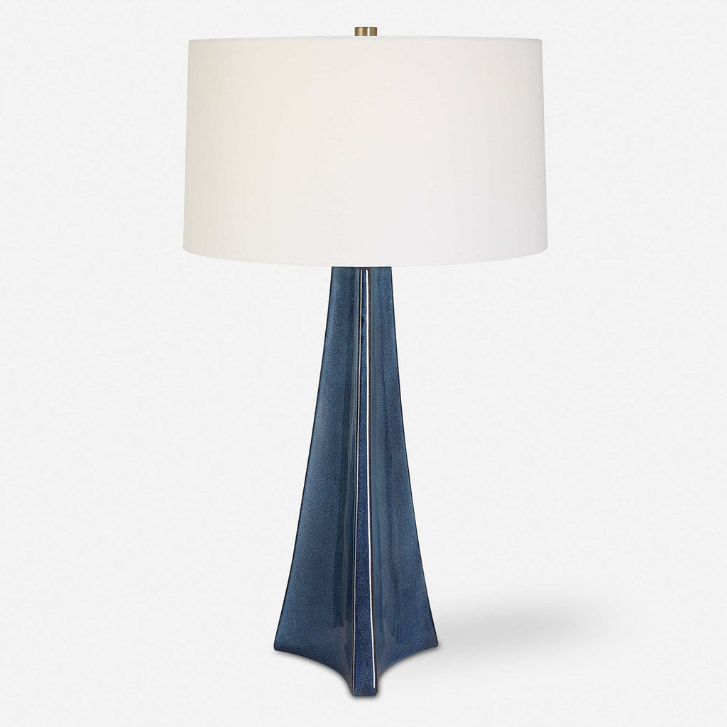 Teramo Scalloped Ceramic Table Lamp - Bombay Mercantile