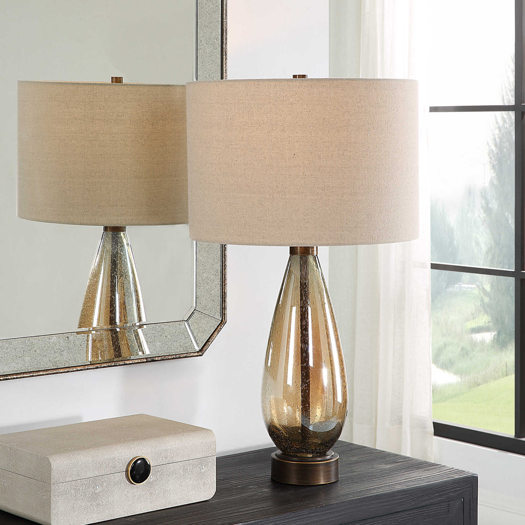 Baltic Teardrop Glass Table Lamp - Bombay Mercantile