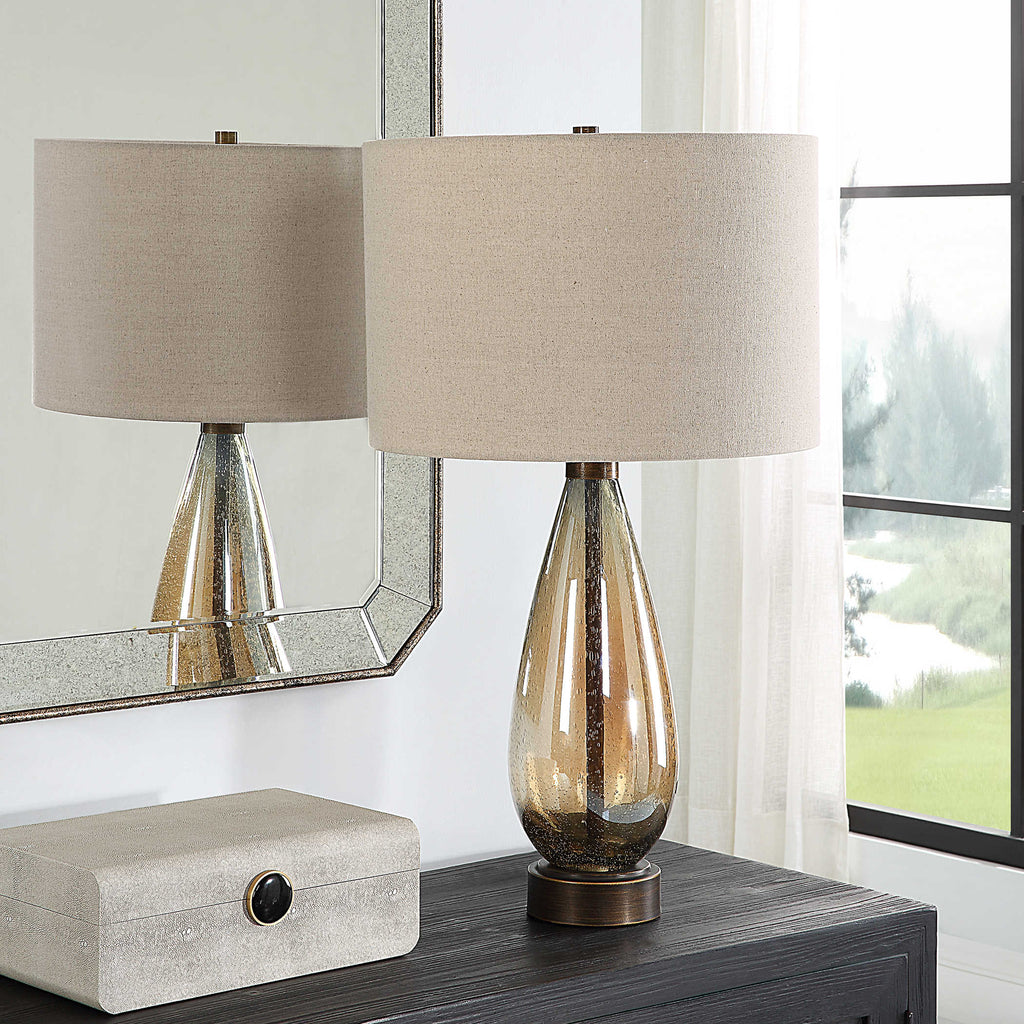 Baltic Teardrop Glass Table Lamp - Bombay Mercantile
