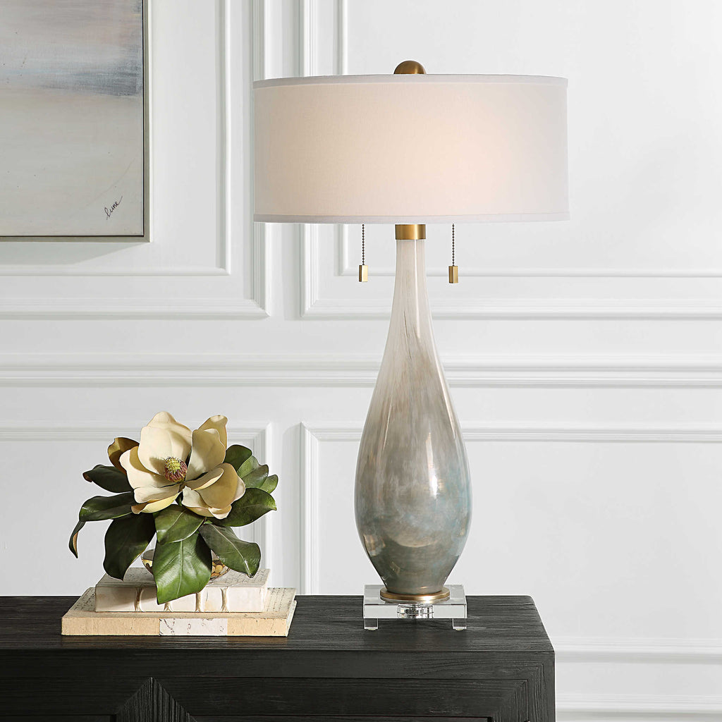 Cardoni Bronze Glass Table Lamp - Bombay Mercantile
