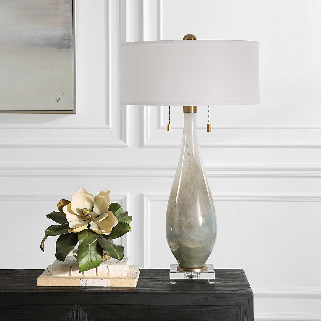Cardoni Bronze Glass Table Lamp - Bombay Mercantile