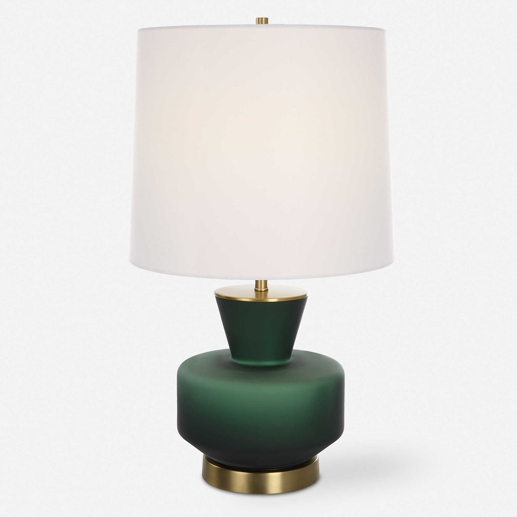 Trentino Dark Emerald Green Table Lamp - Bombay Mercantile