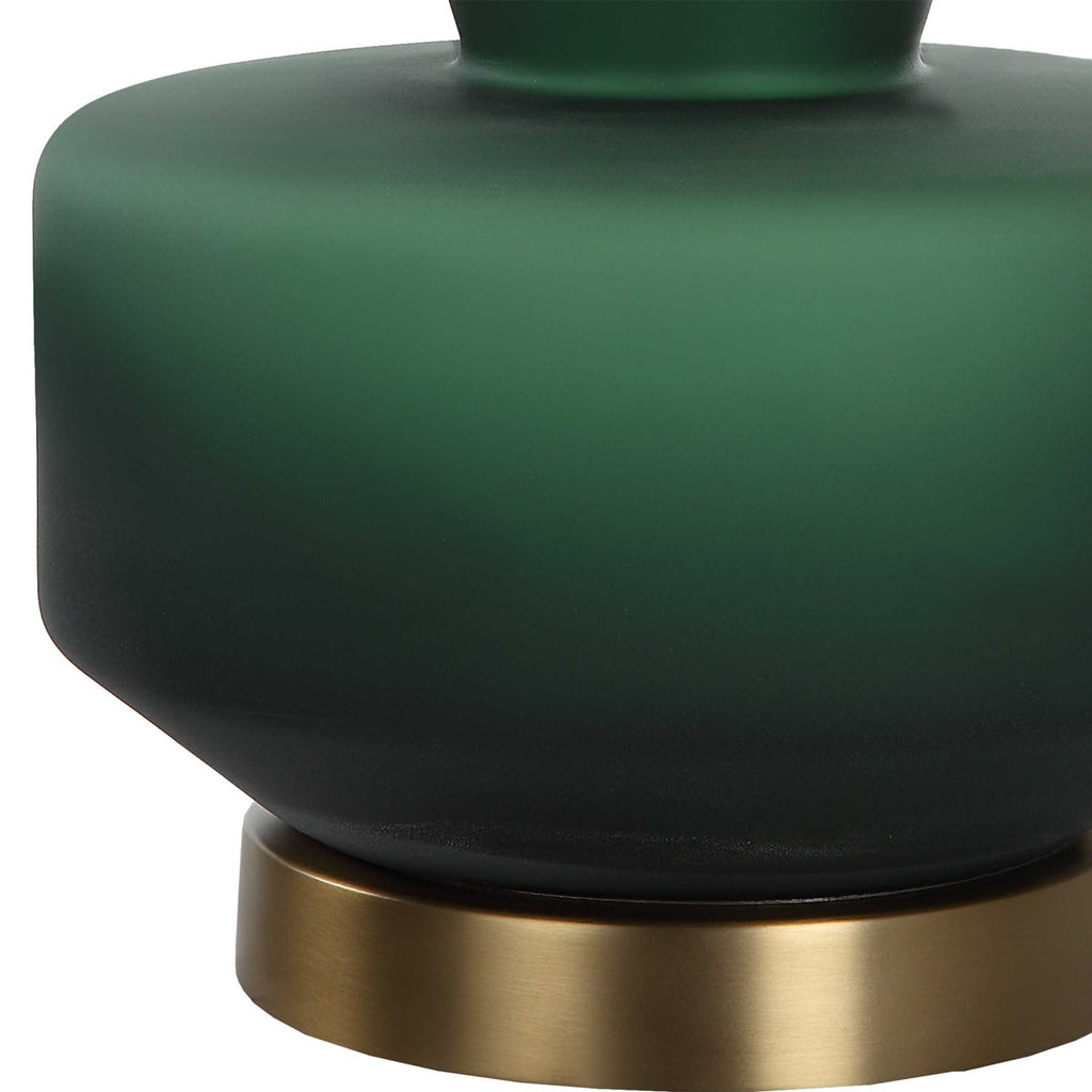 Trentino Dark Emerald Green Table Lamp - Bombay Mercantile