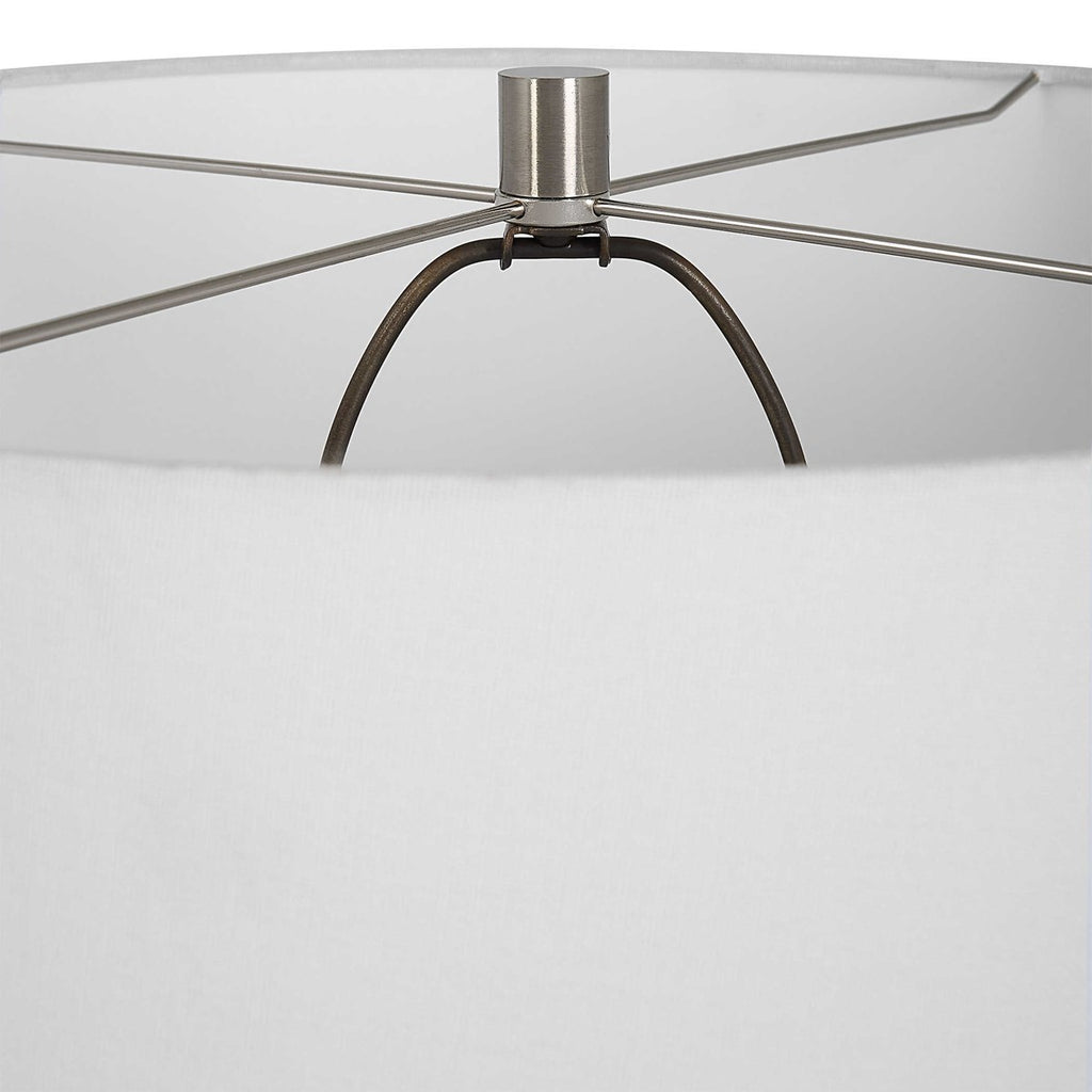 Reyna Chalk White Table Lamp - Bombay Mercantile