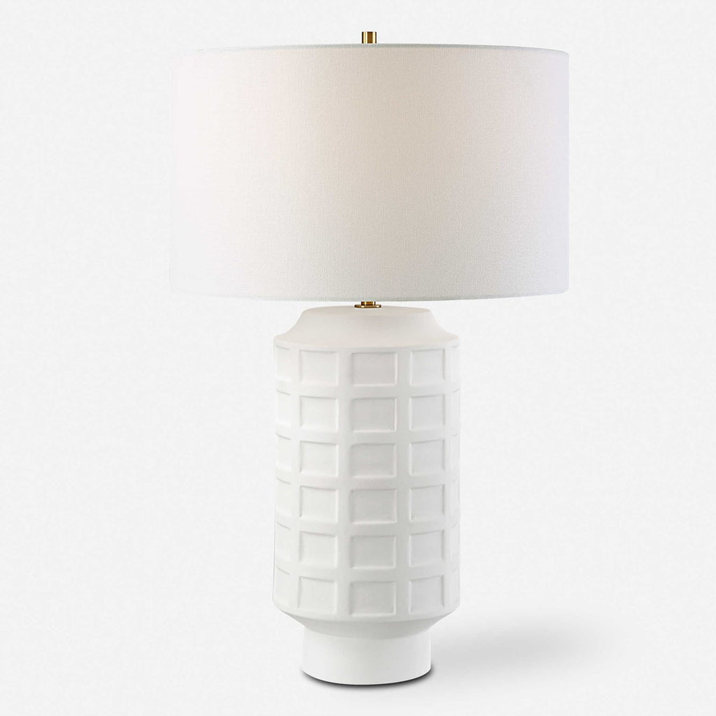 Window Pane White Table Lamp - Bombay Mercantile