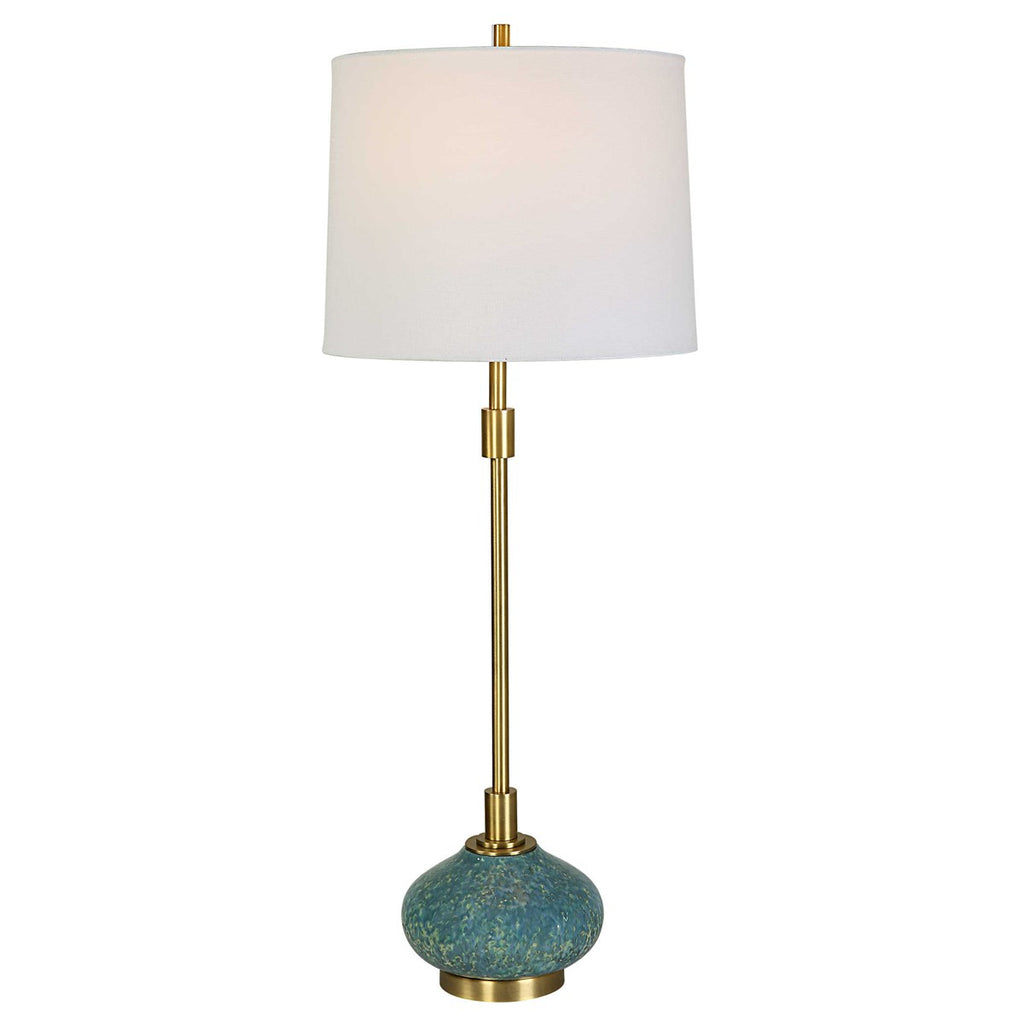 Kaimana Aged Blue Buffet Lamp - Bombay Mercantile