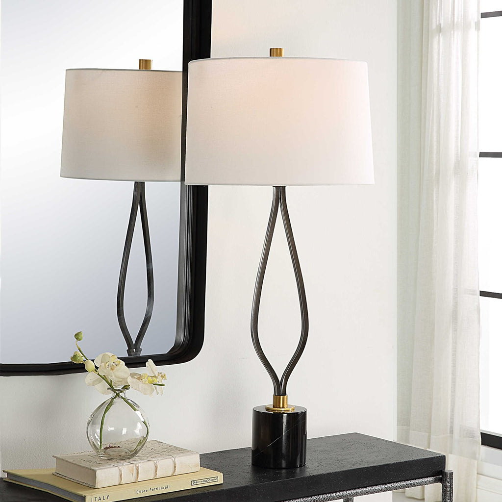 Separate Paths Iron Table Lamp - Bombay Mercantile