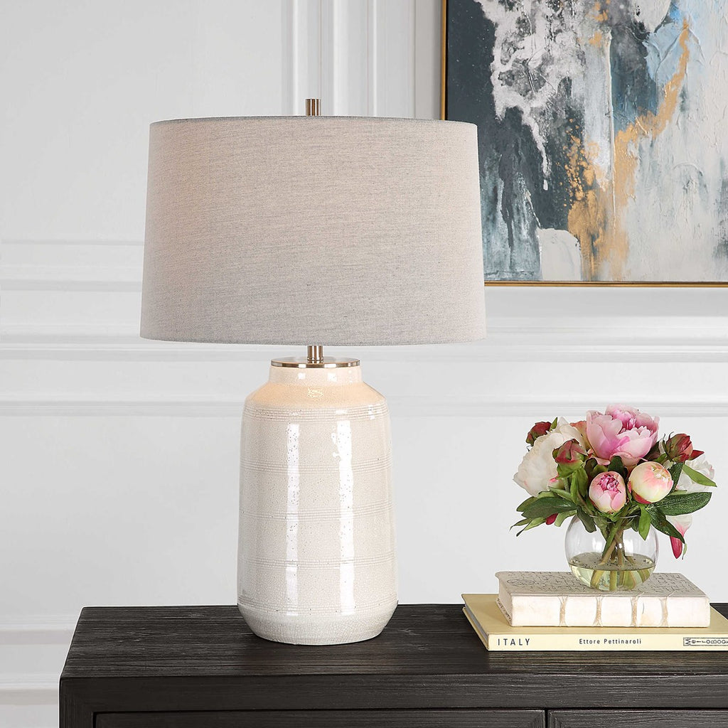 Odawa White Farmhouse Table Lamp - Bombay Mercantile