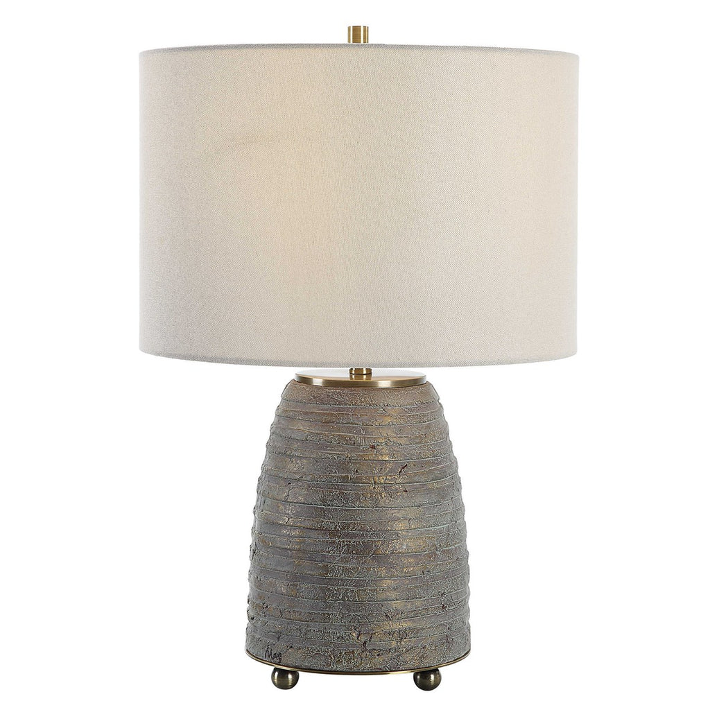 Gorda Bronze Ceramic Table Lamp - Bombay Mercantile