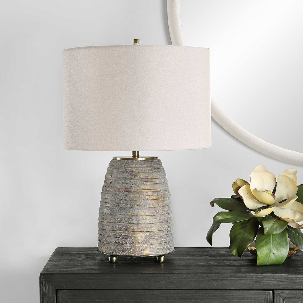 Gorda Bronze Ceramic Table Lamp - Bombay Mercantile