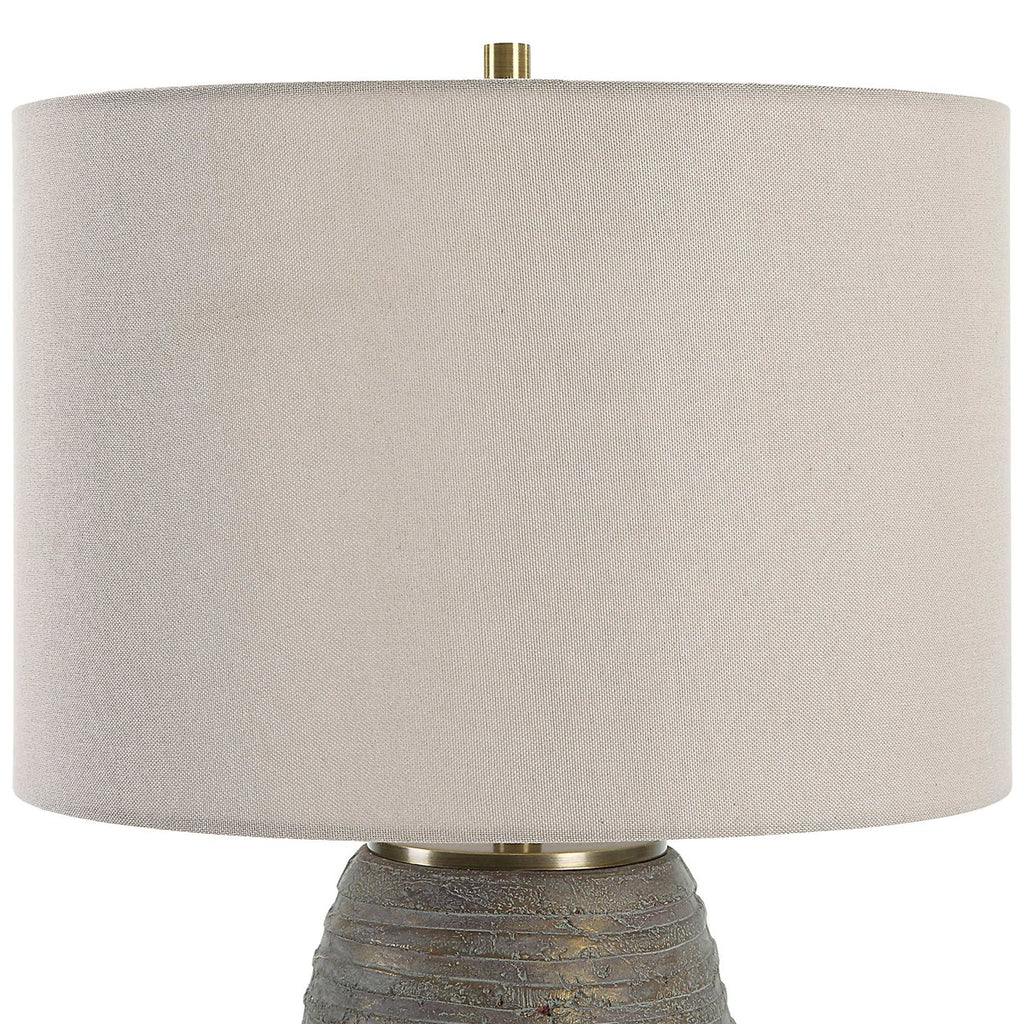 Gorda Bronze Ceramic Table Lamp - Bombay Mercantile