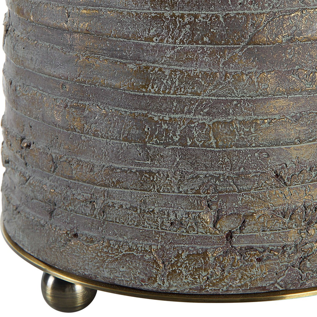 Gorda Bronze Ceramic Table Lamp - Bombay Mercantile